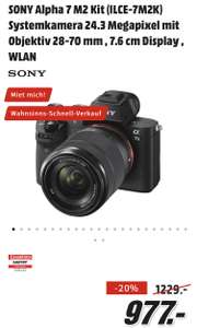 Sony Alpha 7 II Kit 28-70mm für 977€ bei Mediamarkt