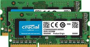 Crucial CT2K102464BF186D 16GB (8GBx2) Speicher Kit (DDR3, 1866 MT/s, PC3-14900, SODIMM, 204-Pin)