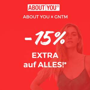 GNTM Sale mit 15% Rabatt ab 75€ MBW, zB.: [about you] - kostenloser Versand + Rückversand