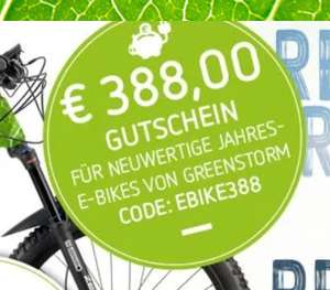 388 Euro auf gebrauchte E-Bikes bei greenstorm.eu