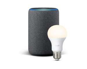 Amazon Echo Plus (2. Gen.) + Philips Hue White Lampe