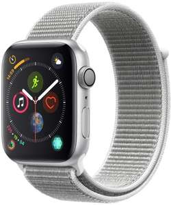 Apple Watch Series 4 silber (GPS, 44 mm) - Aluminiumgehäuse mit Seashell Sport Loop