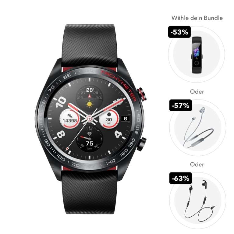 Bundles im Honor Store: z.B. Honor Watch Magic + Band 5 - 109,90€ | + Sport Bluetooth Earphones - 99,90€ | + Sport Pro - 119,40€