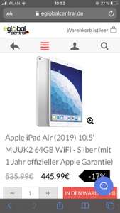 iPad Air 2019 Silber - 64GB WiFi - Silber