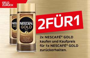 2x Nescafe Gold kaufen und Kaufpreis für 1x Nescafe Gold zurückerhalten