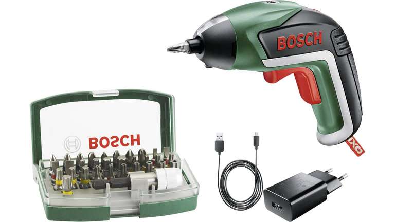 Bosch IXO V kleiner Akkuschrauber incl. Bit-Box (bei Überweisung mit SOFORT) oder mit Winkelaufsatz bei Obi