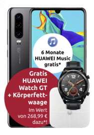 Huawei P30 + Watch GT + Waage im Vodafone Otelo (10GB LTE, Allnet/SMS) mtl. 19,99€ einm. 19,99€| P30 Pro New Edition (20GB LTE) mtl. 29,99€