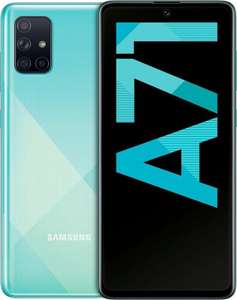 Samsung Galaxy A71 Silber und Blau (6,7" FHD+ AMOLED, 179g, SD730, 6/128GB, Klinke, NFC, 4500mAh, AnTuTu 265k) [Saturn]