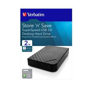 Preisfehler - Verbatim Externe 8,89 cm Festplatte - USB-3.0-Laufwerk, 2000 GB - 11,99 PLUS Versand
