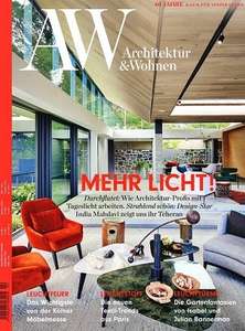 Architektur & Wohnen Abo (6 Ausgaben) für 57,40 € mit 45 € BestChoice-Universalgutschein (Kein Werber nötig)