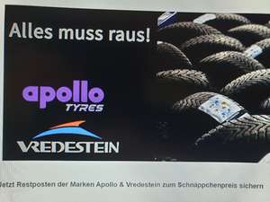 DOT 2016 / DOT 2017 Apollo & Vredestein Reifen bis zu 30% günstiger!