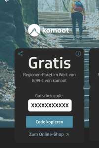 [Techniker Krankenkasse - TK App] Gratis Komoot Regionenpaket für 30 Tage je 7000 Schritte
