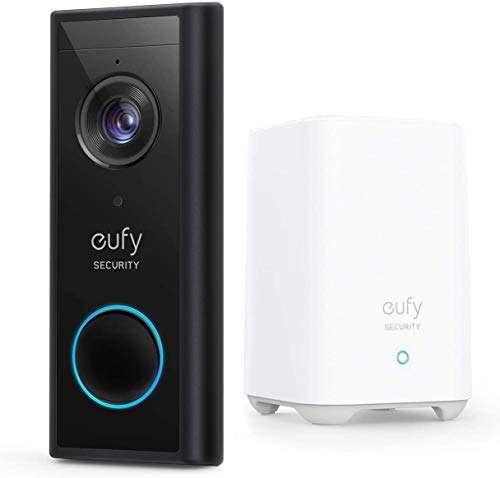 eufy Security, Kabellose Video-Türklingel mit Akku, 2K + HomeBase (Alexa + HomeKit)