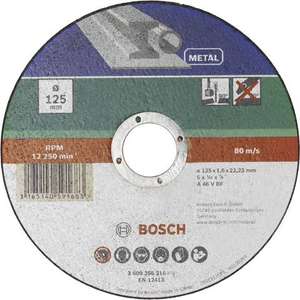100x Bosch Metall Trennscheiben gerade 125 x 1,6 mm (0,26€/Stk) zzgl. Versand 6,49€