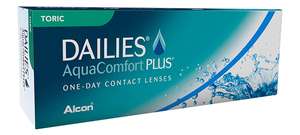 16% Rabatt & gratis Versand auf Kontaktlinsen für die erste Bestellung, z.B. Dailies AquaComfort Plus Toric 30 Linsen