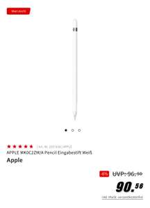 Apple Pencil Weiß MK0C2ZM/A