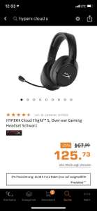Kingston HyperX Cloud Flight S - Over-Ear-Headset (Qi-Charge, 7.1 Surround-Sound, 30 h Akku, abnehmbares Mikrofon, Mediensteuerung)