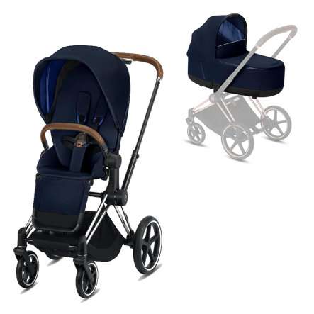Luxus Kinderwagen cybex Platinum Priam inkl. Sportsitz und Babywanne Lux Carry Cot
