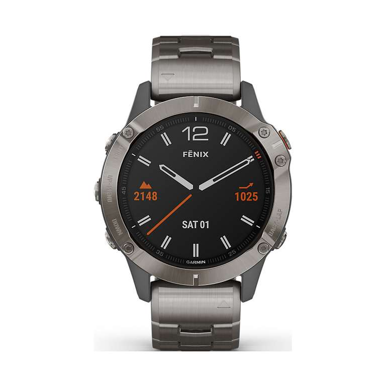 [christ.de] Garmin Smartwatch Fenix 6(X Pro Solar) Sapphire Titanium absoluter Bestpreis