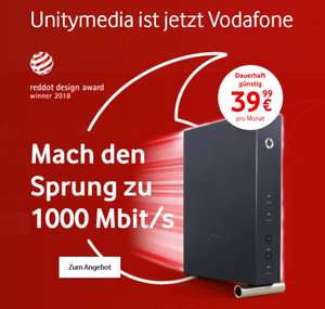 Vodafone CableMax (1.000 Mbit/s) für eff. mtl. 29,99€ durch 240€ Auszahlung I alternativ mit Nintendo Switch (99,95€ ZZ) od. Bose Solo 5