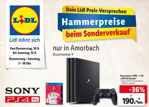 [Regional Lidl Amorbach ab 10.09] Playstation 4 PRO – 1 TB „FIFA 20 Bundle für 190,-€