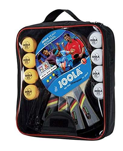 [Amazon Prime] JOOLA Tischtennis-Set Team School (4x Tischtennisschläger, 8x Bälle, Aufbewahrungstasche)