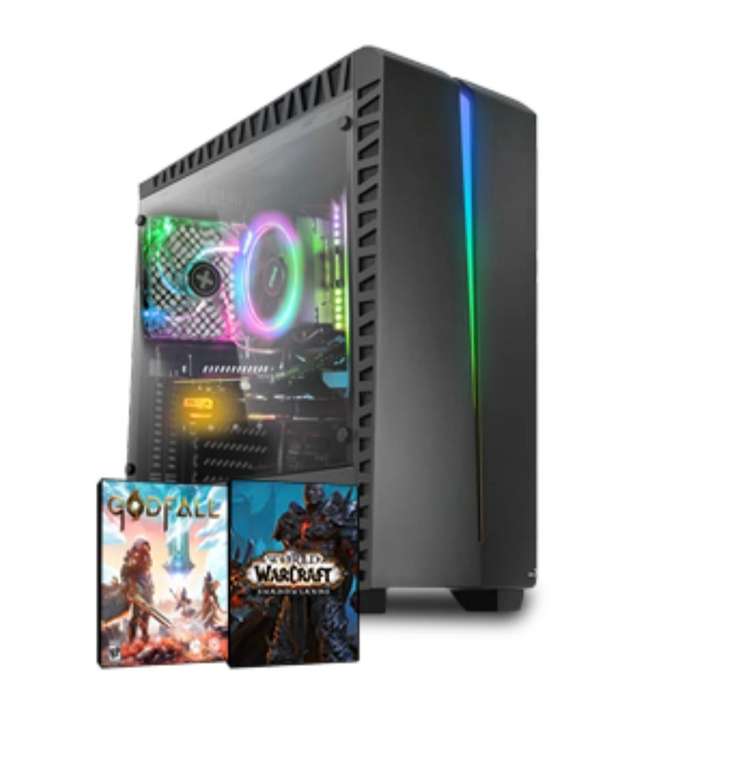 Gaming PC; AMD Ryzen 5 3600X, RX 5700XT 8GB, 16GB RAM, 1TB NVME SSD, Win 10 Pro, +2 Gratis Spiele
