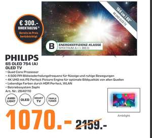 [lokal: Saturn Celle] PHILIPS 65OLED754 65" 4K UHD OLED Smart TV - 1070€ | Samsung HW-Q70R - 250€ | Xbox One S 1TB ADE + 3 Spiele - 120€