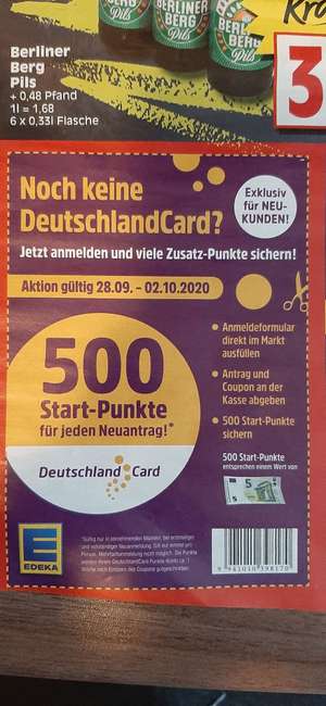 [DeutschlandCard] Neukunde 500 Start-Punkte [lokal Rosenheim & Berlin - Edeka?]