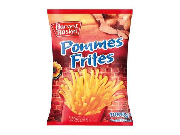 [Lidl] 1000g Pommes Frites (76 Cent/kg) Wellenschnitt (1,15€/kg) Harvest Basket TK