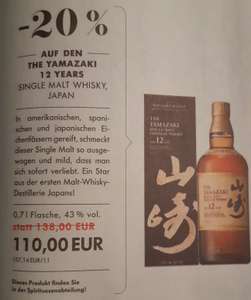 [lokal München & online] Dallmayr: Yamazaki 12 Years Single Malt Whisky