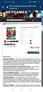Pro Evolution Soccer 2021 für Xbox one und PS4