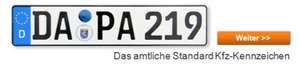 2 Autokennzeichen nach Wunsch für 0 Euro + 4,95€ VSK