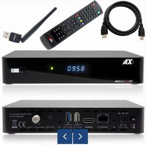 AX HD60 4K UHD E2 Linux Sat Receiver inkl. WLAN Stick