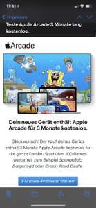 Apple Arcade 3 Monate kostenlos (bei Kauf eines Neugeräts)