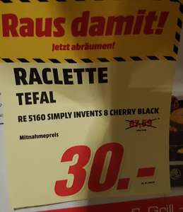 [Schwäbisch Hall] Raclette Tefal RE 5160 Simply Invents 8 lokal im Media Markt