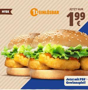 Burger King App 3x MyBK-Coupons mit PS5 Gewinnspiel bei Einlösung