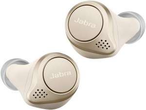 Jabra Elite 75t True Wireless ANC In-Ear-Kopfhörer (Bluetooth 5.0, 28h Akku mit Ladecase, USB-C, Quick-Charge, wasserfest IP55) Gold/Beige