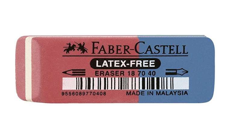 Faber-Castell 187040 - Radierer Latex-free, Tinte/Blei, 7070-40 Prime