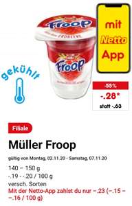 (Netto) Müller Froop 0,23€ pro Becher mit App