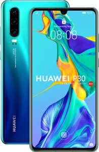 Huawei P30 Aurora Blue (6.1", 2340x1080, AMOLED, Kirin 980, 6/128GB + NM-Card, 40MP-Kamera, USB-C, Klinke, NFC, 3650mAh, Android 10)