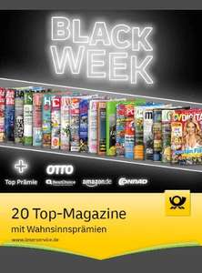 20 Zeitschriftenabo-Angebote zur Black Week beim Leserservice: z.B Spiegel, CHIP, PC Games, Auto Bild, Sport Bild, GEO, Gala, Hörzu, Manager