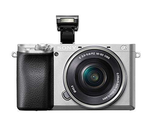 Sony Alpha 6100 E-Mount Systemkamera 24 MP inkl. Objektiv SEL-P1650 OSS in silber (ILCE6100LS.CEC)