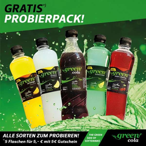 GREEN COLA Probierpaket - Alle Sorten inkl 5€ Gutschein (25€ MBW)