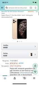 (Amazon Renewed) iPhone 11 PRO MAX 64 GB = 874 / 512GB 969€ (BLACK FRIDAY)