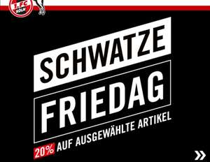 1. FC Köln Fanshop - 20% auf 193 Artikel am Schwatze Friedag, +Mitgliederrabatt