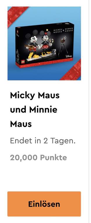 (Lego VIP) 20.000 Punkte für - Micky Maus und Minnie Maus