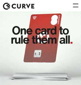 Kostenlose Curve Mastercard - 1% Cashback erneuern + 5£ bei Abschluss mit KWK