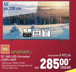 Xiaomi Mi Smart TV 4S 55 Zoll 138cm 4K UHD L55M5-5ASP für 330,60€ / mit NL Gutschein für 320,60€ möglich / (in NRW auch ohne Gewerbe)