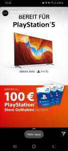 100€/50€ oder 25€ Sony PSN Guthaben für Bravia Aktionsmodele
